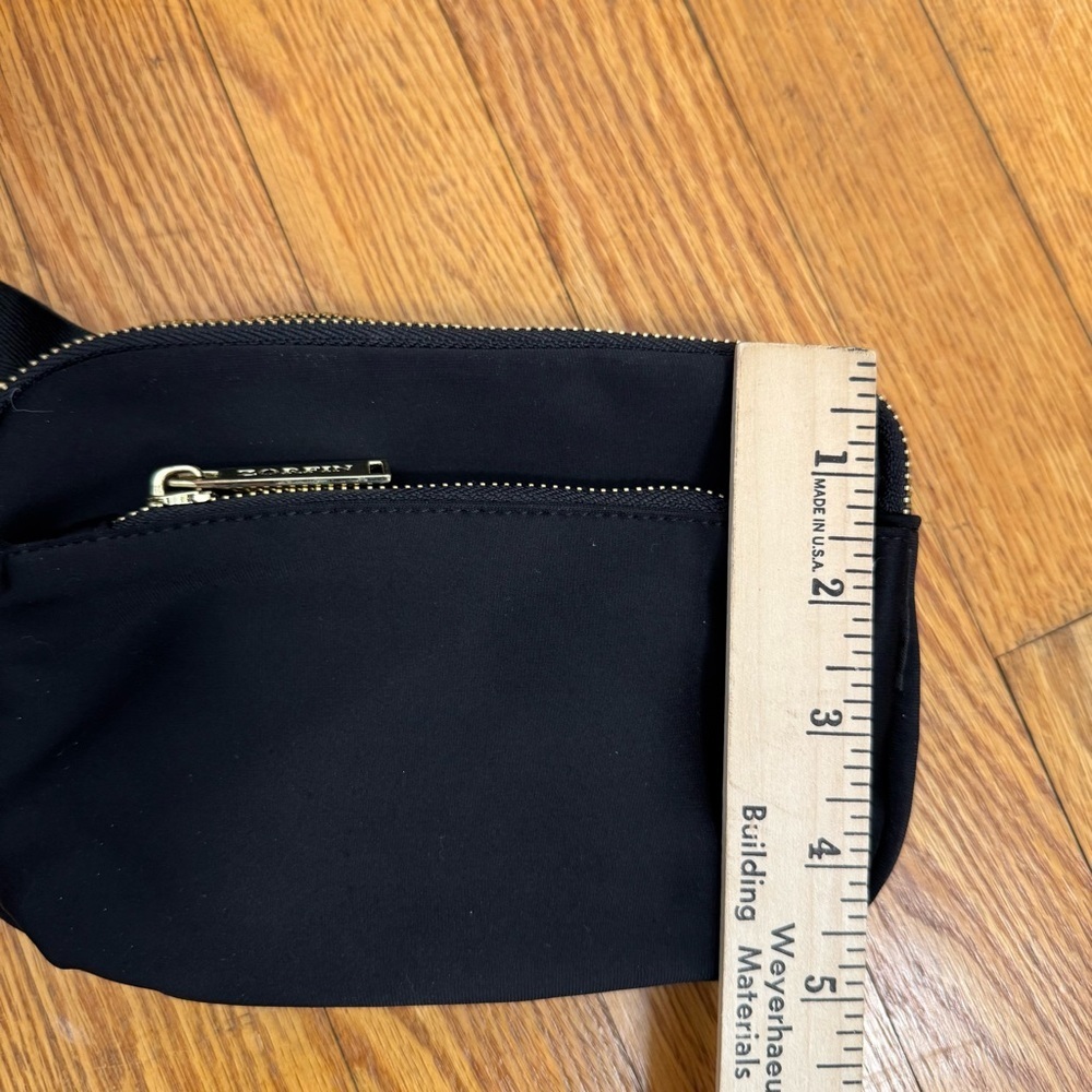 Zorfin Black Belt Bag Crossbody with Gold Accents - Picture 10 of 10
